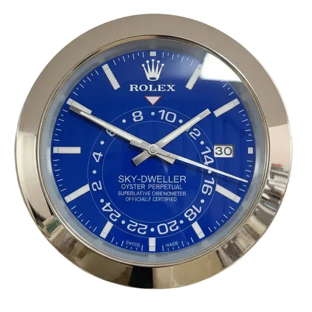 Orologio da Parete Sky-Dweller 35cm Acciaio Inox Dual Time Luxury - Moon24