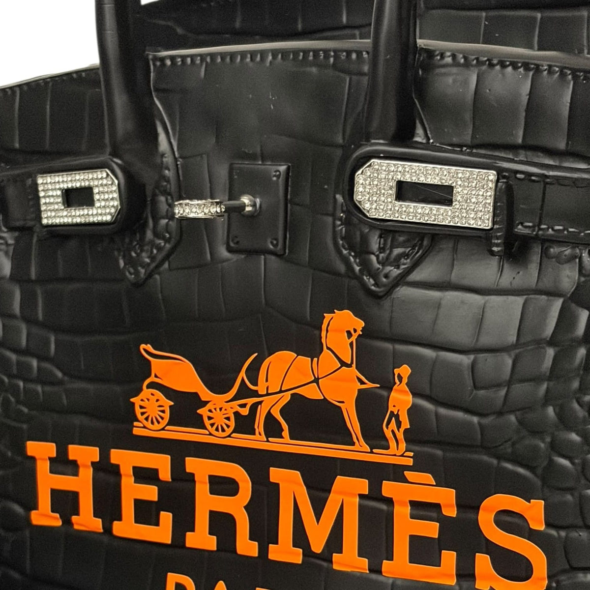 Hermès Birkin Bag Black Orange – Scultura Pop Art GF Exclusives