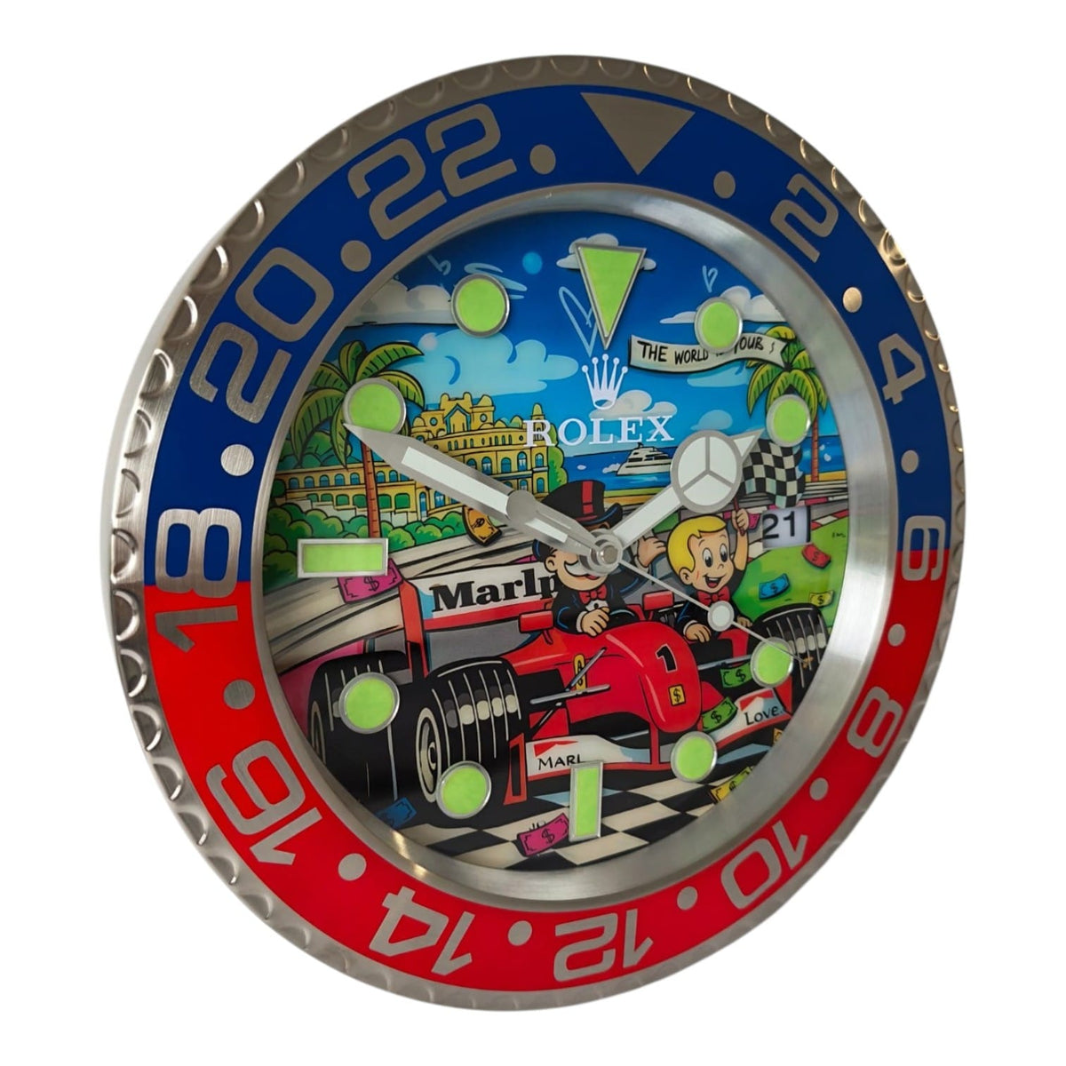 Orologio da Parete Pop Art – Monaco Millionaire F1 Gmt Edition