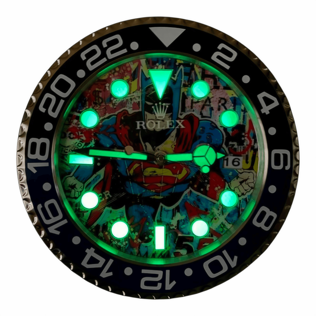 Orologio da Parete Custom Pop Art – Batman Superhero Gmt Edition