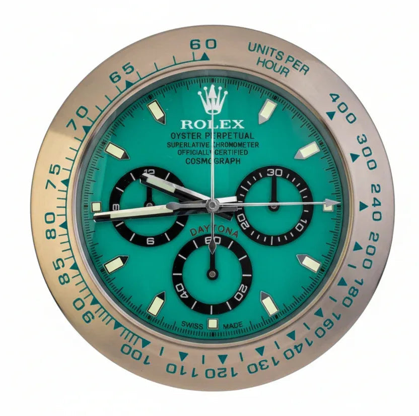 Orologio da Parete Daytona Tiffany 35cm Acciaio Inox Luxury - Moon24