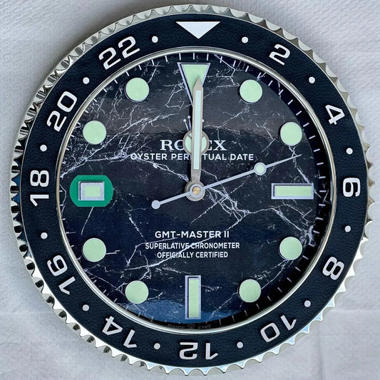 Orologio Black Marble Custom da Parete - Moon24