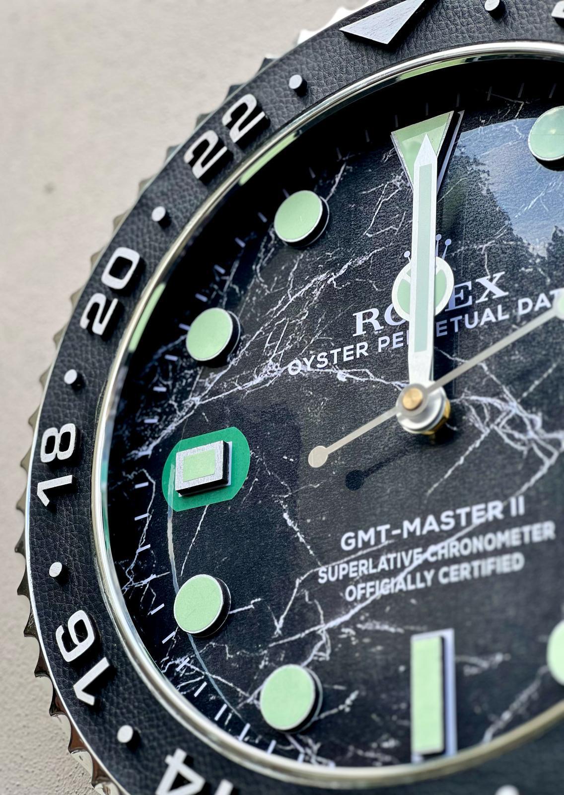 Orologio Black Marble Custom da Parete - Moon24