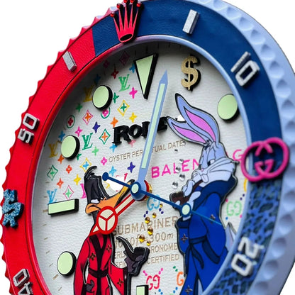 Orologio Bugs Bunny and Daffy Duck da Parete - Moon24