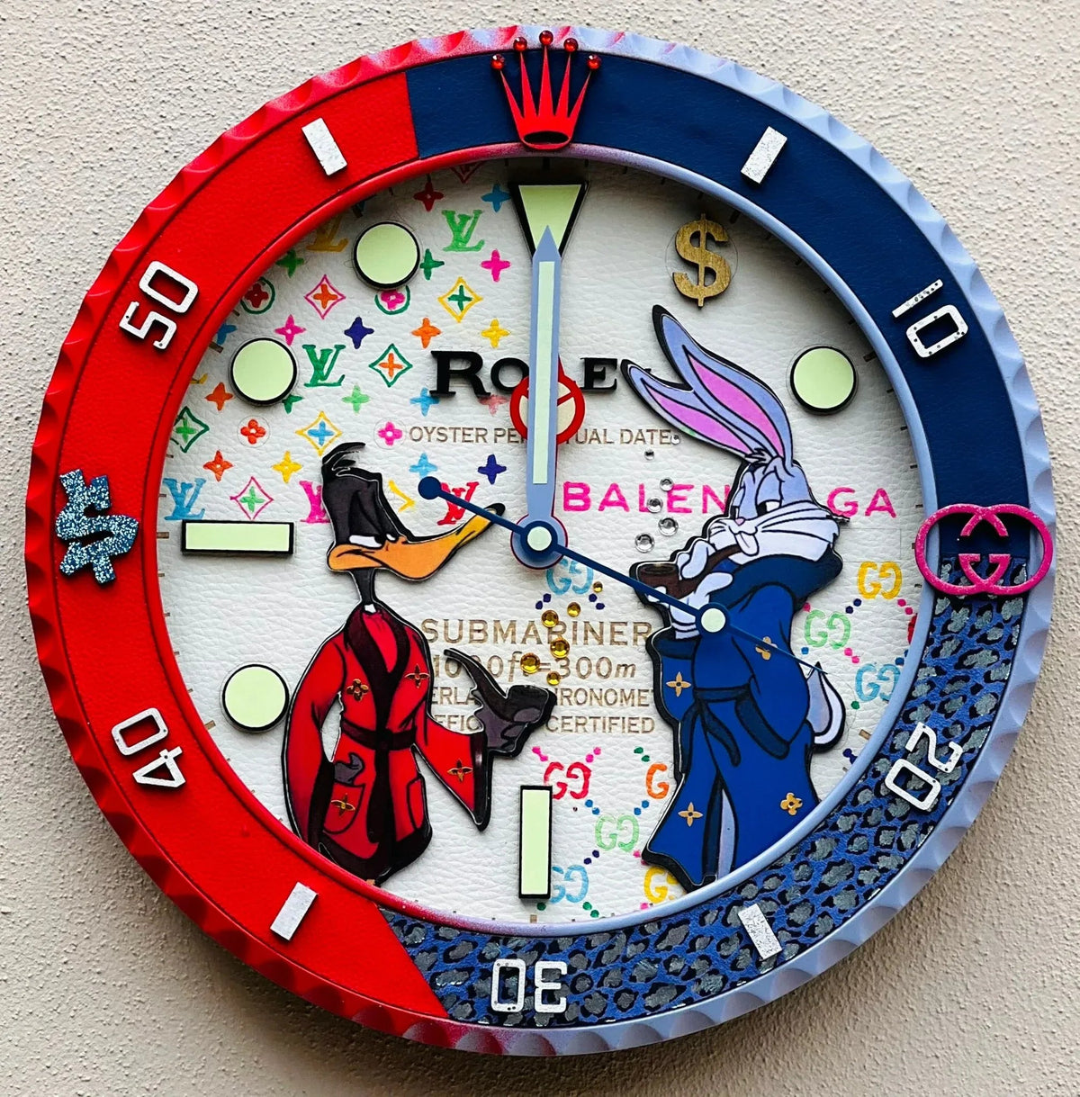 Orologio Bugs Bunny and Daffy Duck da Parete - Moon24