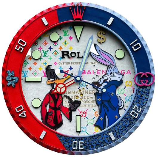 Orologio Bugs Bunny and Daffy Duck da Parete - Moon24