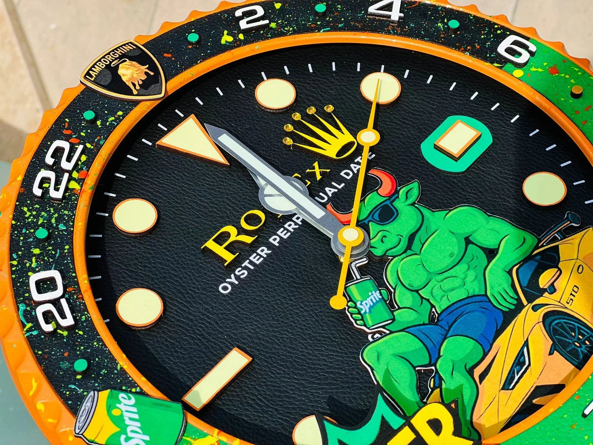 Orologio GMT The Lamborghini Bull Custom da Parete - Moon24