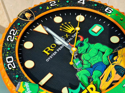 Orologio GMT The Lamborghini Bull Custom da Parete - Moon24
