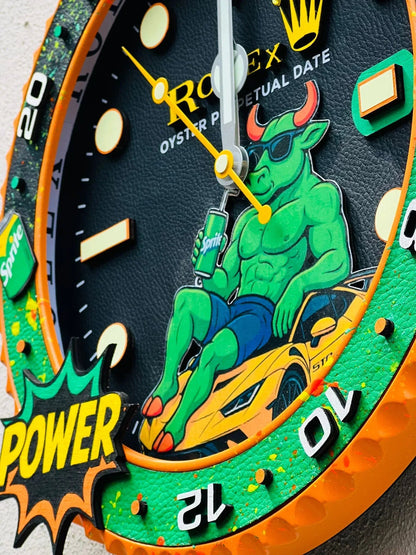 Orologio GMT The Lamborghini Bull Custom da Parete - Moon24
