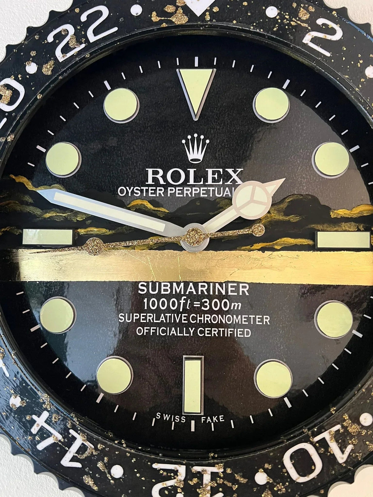 Orologio Deep Black Custom da Parete - Moon24