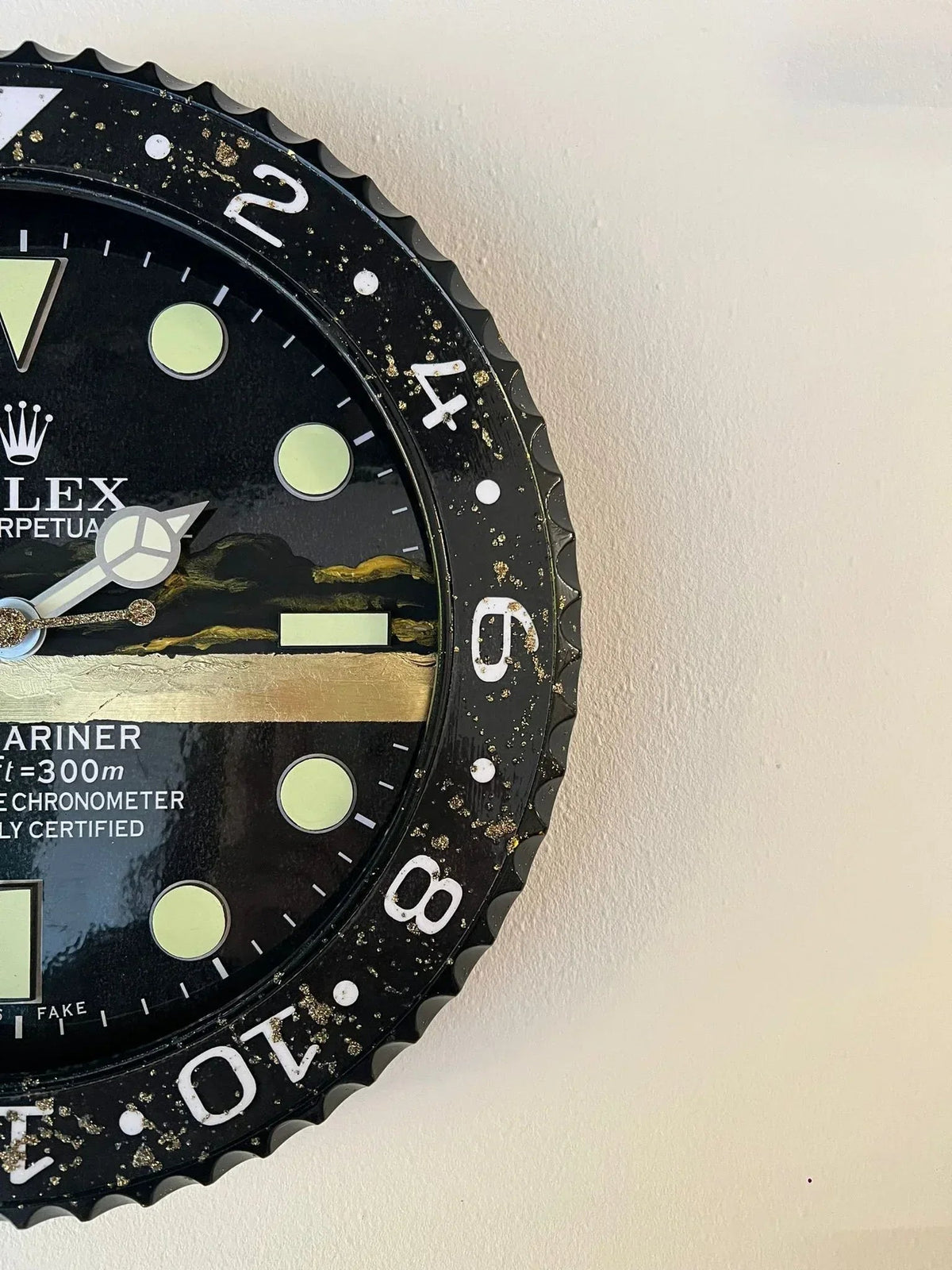 Orologio Deep Black Custom da Parete - Moon24