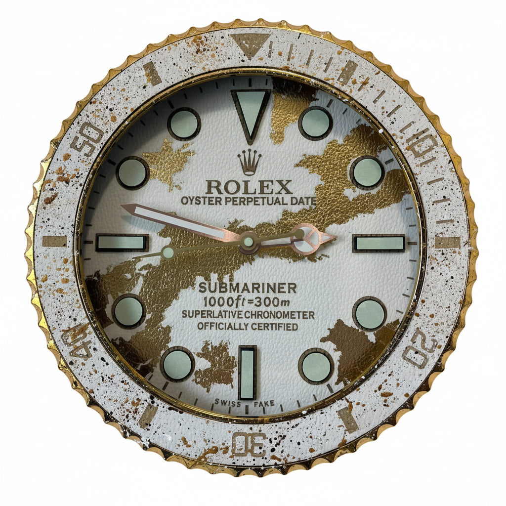 Orologio Golden Skin Custom da Parete - Moon24