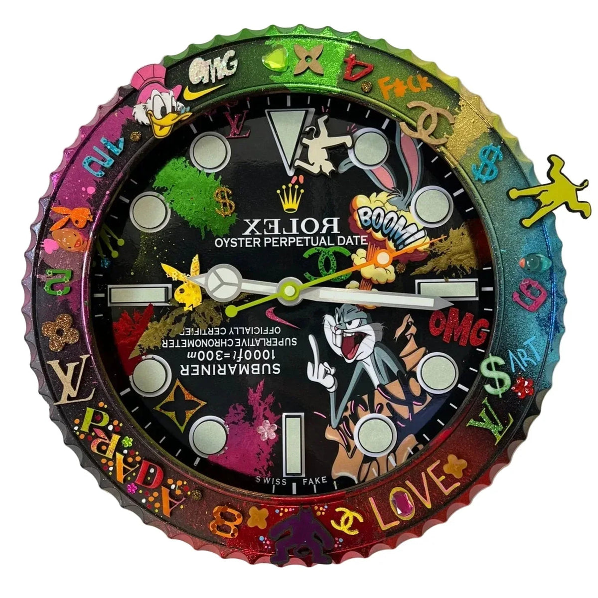 Orologio The Crazy Rabbit Custom da Parete - Moon24