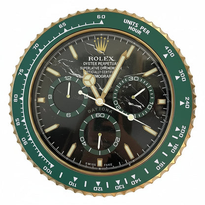 Orologio Green Gold Marble Custom da Parete - Moon24