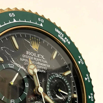 Orologio Green Gold Marble Custom da Parete - Moon24