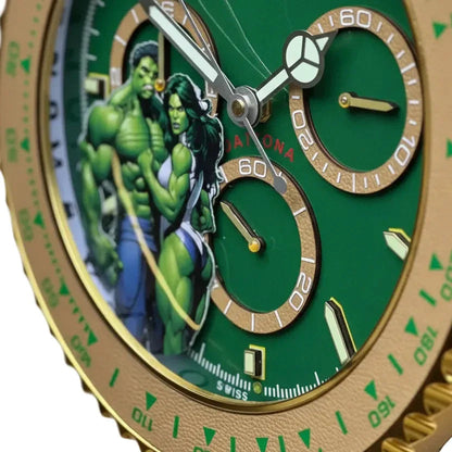 Orologio “Green Force – Daytona Hulk Edition” Custom da Parete - Moon24