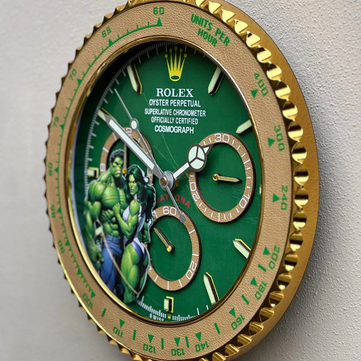 Orologio “Green Force – Daytona Hulk Edition” Custom da Parete - Moon24