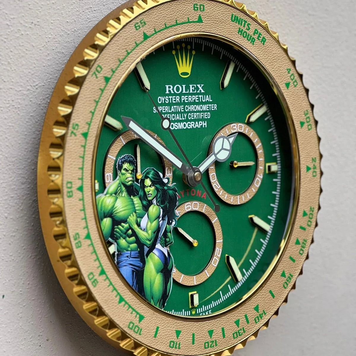 Orologio “Green Force – Daytona Hulk Edition” Custom da Parete - Moon24