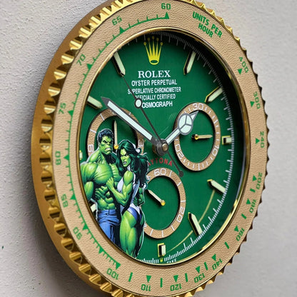 Orologio “Green Force – Daytona Hulk Edition” Custom da Parete - Moon24