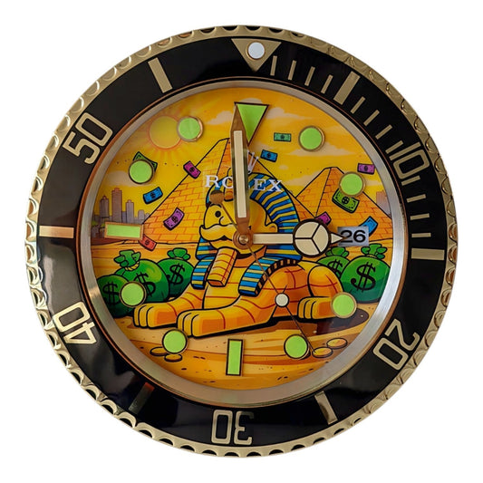 Orologio da Parete Pop Art – Pharaoh Monopoly Gold Gmt Edition