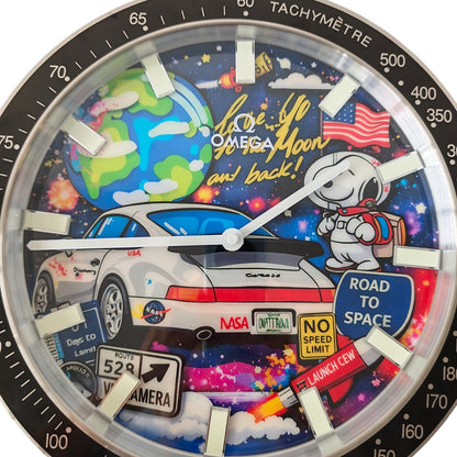 Orologio da Parete Pop Art – Snoopy Moon Racer Omega Speedmaster Edition