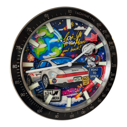 Orologio da Parete Pop Art – Snoopy Moon Racer Omega Speedmaster Edition