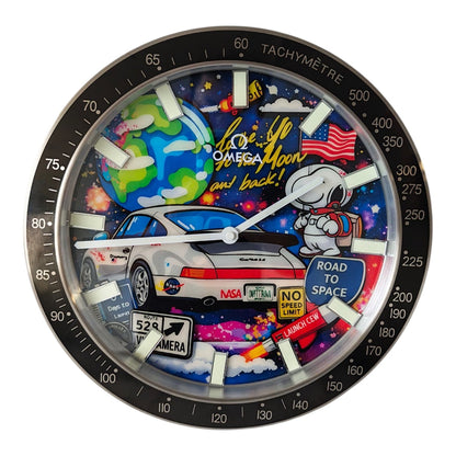 Orologio da Parete Pop Art – Snoopy Moon Racer Omega Speedmaster Edition