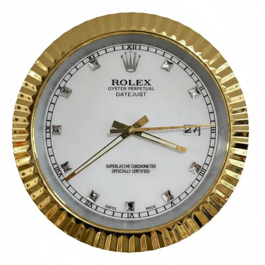 Orologio da Parete DateJust Cristal 35cm Acciaio Inox Luxury - Moon24