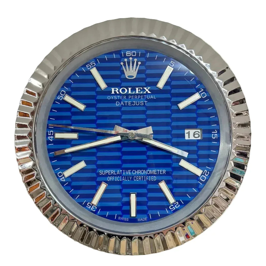 Orologio da Parete DateJust New 35cm Acciaio Inox Moderno - Moon24