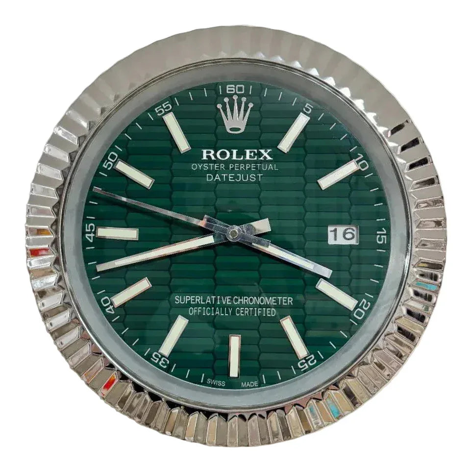 Orologio da Parete DateJust New 35cm Acciaio Inox Moderno - Moon24