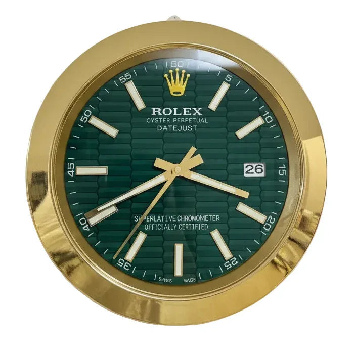 Orologio da Parete DateJust New 35cm Acciaio Inox Moderno - Moon24