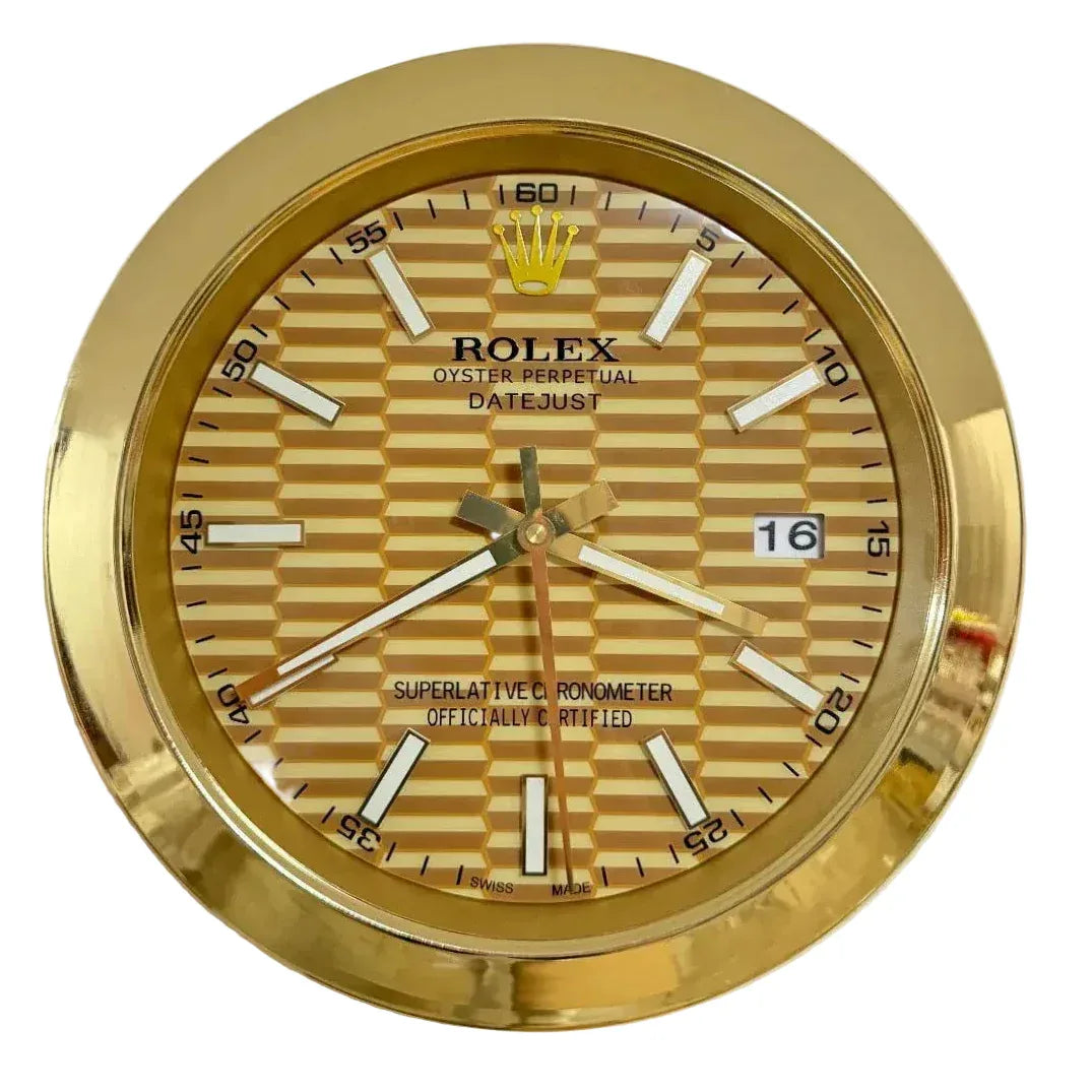 Orologio da Parete DateJust New 35cm Acciaio Inox Moderno - Moon24