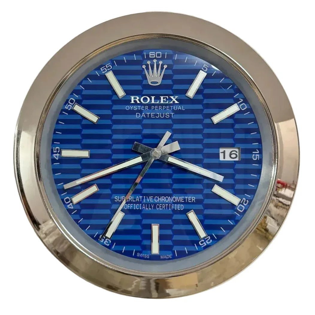 Orologio da Parete DateJust New 35cm Acciaio Inox Moderno - Moon24