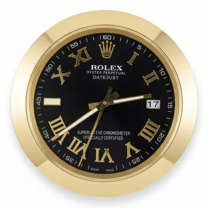 Orologio da Parete DateJust Roman 35cm Acciaio Numeri Romani - Moon24