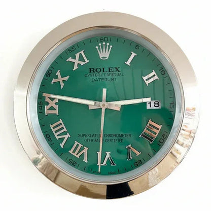 Orologio da Parete DateJust Roman 35cm Acciaio Numeri Romani - Moon24