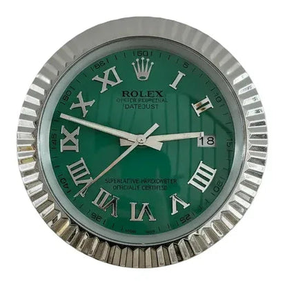 Orologio da Parete DateJust Roman 35cm Acciaio Numeri Romani - Moon24