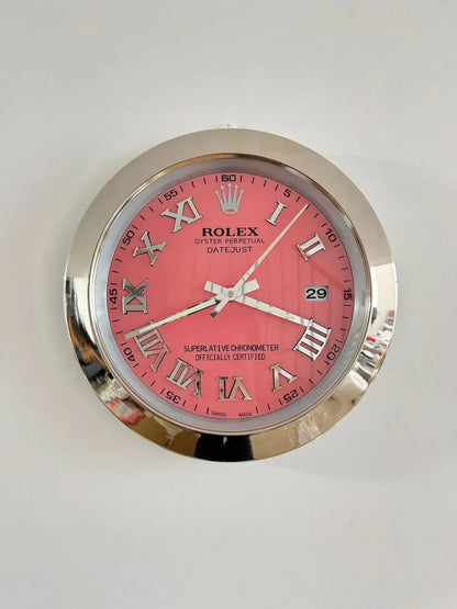 Orologio da Parete DateJust Roman 35cm Acciaio Numeri Romani - Moon24
