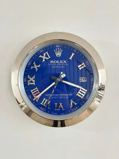 Orologio da Parete DateJust Roman 35cm Acciaio Numeri Romani - Moon24