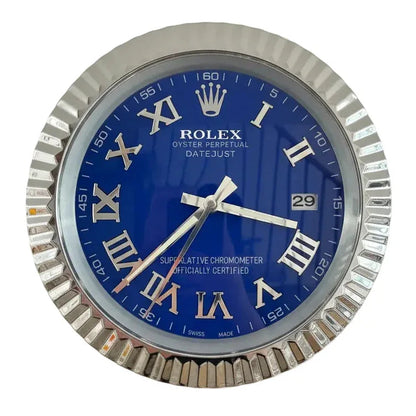 Orologio da Parete DateJust Roman 35cm Acciaio Numeri Romani - Moon24
