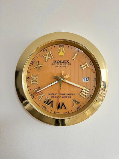 Orologio da Parete DateJust Roman 35cm Acciaio Numeri Romani - Moon24