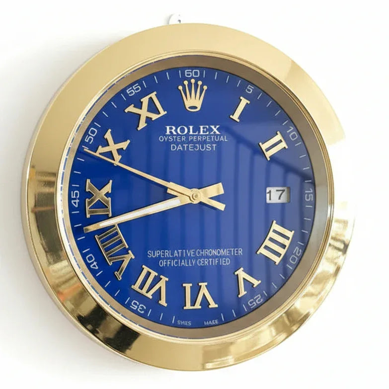 Orologio da Parete DateJust Roman 35cm Acciaio Numeri Romani - Moon24