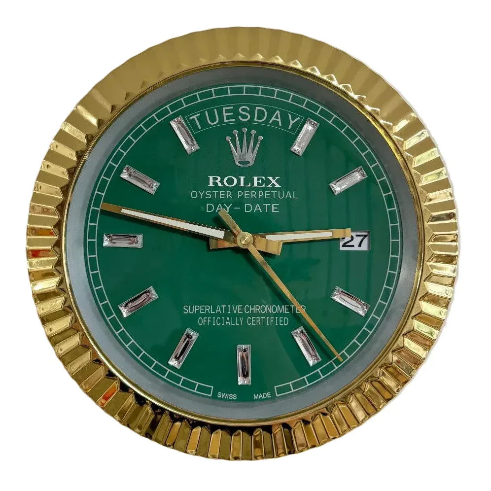 Orologio da Parete Day-Date 35cm Acciaio Inox Prestigio - Moon24