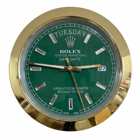 Orologio da Parete Day-Date 35cm Acciaio Inox Prestigio - Moon24