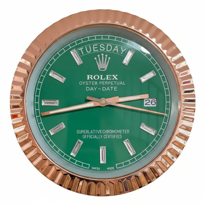 Orologio da Parete Day-Date 35cm Acciaio Inox Prestigio - Moon24