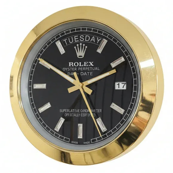 Orologio da Parete Day-Date 35cm Acciaio Inox Prestigio - Moon24