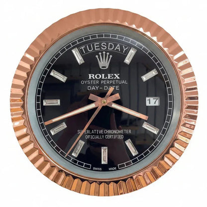 Orologio da Parete Day-Date 35cm Acciaio Inox Prestigio - Moon24