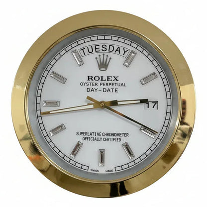 Orologio da Parete Day-Date 35cm Acciaio Inox Prestigio - Moon24