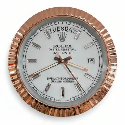 Orologio da Parete Day-Date 35cm Acciaio Inox Prestigio - Moon24