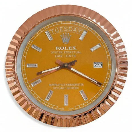 Orologio da Parete Day-Date 35cm Acciaio Inox Prestigio - Moon24