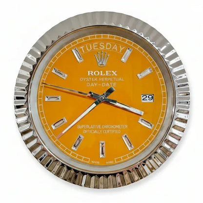 Orologio da Parete Day-Date 35cm Acciaio Inox Prestigio - Moon24
